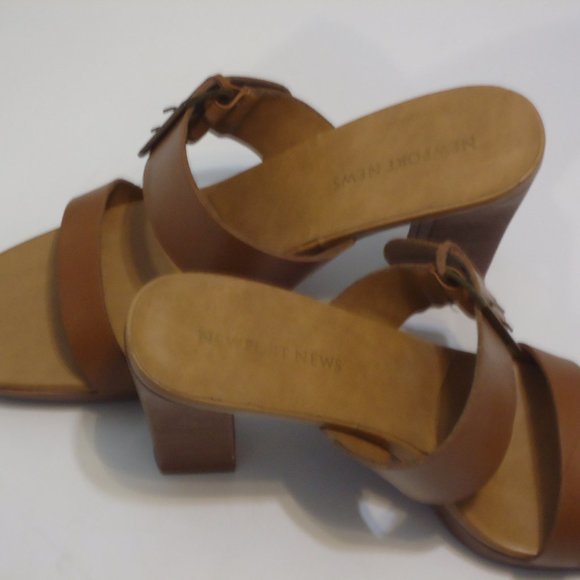 NEWPORT NEWS Leather Heels Size 9 1/2 - Picture 9 of 12